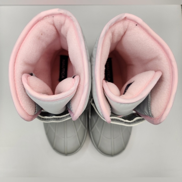 Nautica Girls Albermarle 2 Pink And Grey Iridescent Snow Boots Size 9 - Picture 6 of 16